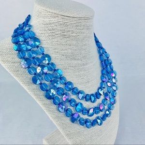 Vintage Triple Strand Beaded Necklace